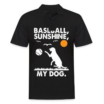 Baseball Sunshine My Dog - Men's Polo Shirt - black - Front - Kai (181cm)
