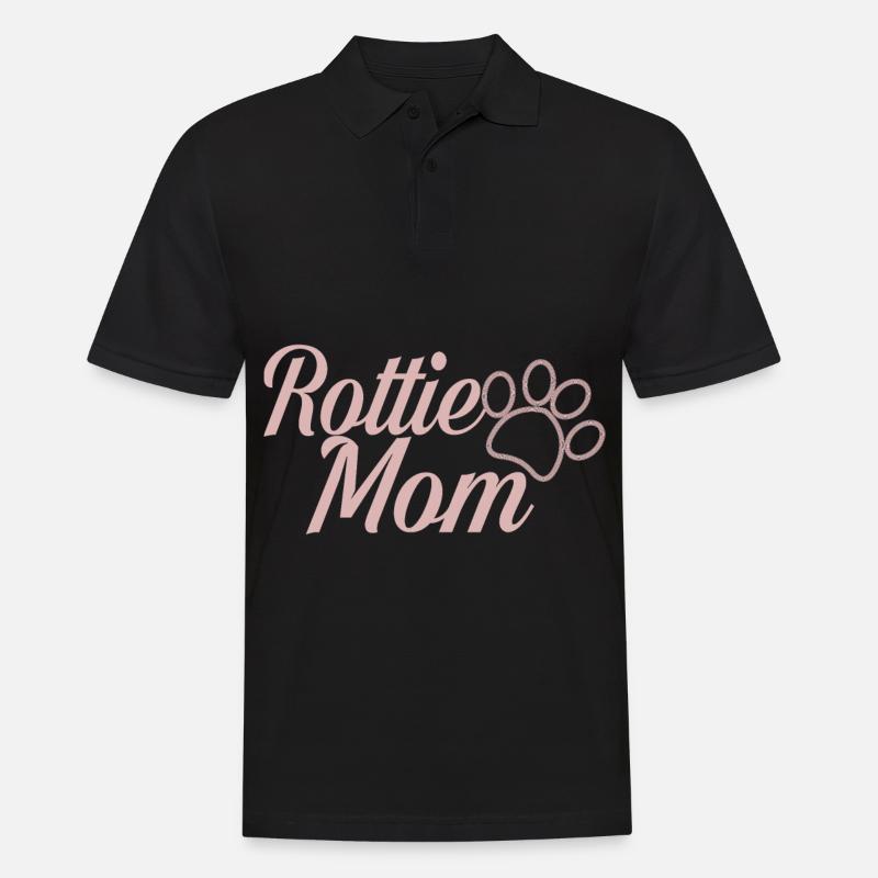 Rottie-Mama - Männer Poloshirt - Schwarz