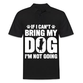 Wenn ich meinen Hund nicht mitbringen kann, gehe i - Männer Poloshirt - Schwarz - Vorne - Kai (181cm)