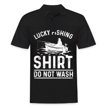 Happy fisherman's shirt Do not wash - Men's Polo Shirt - black - Front - Kai (181cm)