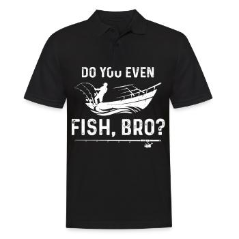 Do you fish at all, brother? - Men's Polo Shirt - black - Front - Kai (181cm)