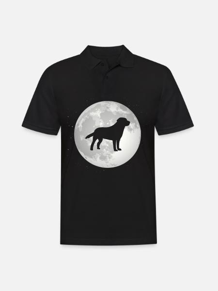 Full Moon - Dog - - Men's Polo Shirt - black