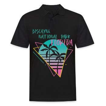 Biscayne Florida Palmen Ocean Surfing National Par - Männer Poloshirt - Schwarz - Vorne - Kai (181cm)