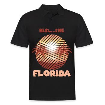 Biscayne Florida Palmen Ocean Surfing National Par - Männer Poloshirt - Schwarz - Vorne - Kai (181cm)
