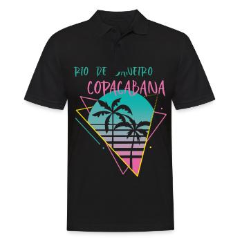 Copacabana Palm Rio-Vacances-Plage-Océan-Surf - Polo Homme - noir - Devant - Kai (181cm)