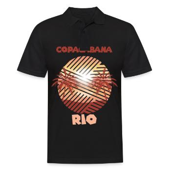 Copacabana Rio Palm Holiday Beach Ocean Surf - Polo Homme - noir - Devant - Kai (181cm)