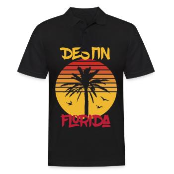 Florida Destin Palm Ocean Surfing - Polo Homme - noir - Devant - Kai (181cm)