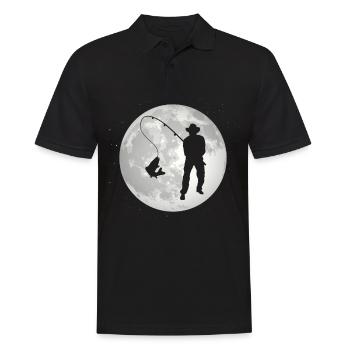 Pleine Lune - Pêche - - Polo Homme - noir - Devant - Kai (181cm)