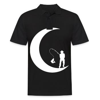 Croissant de Lune - Pêche - - Polo Homme - noir - Devant - Kai (181cm)