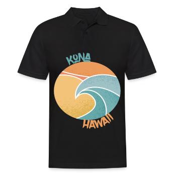 Kona Surfing Palms Hawaii Holiday Ocean - Men's Polo Shirt - black - Front - Kai (181cm)