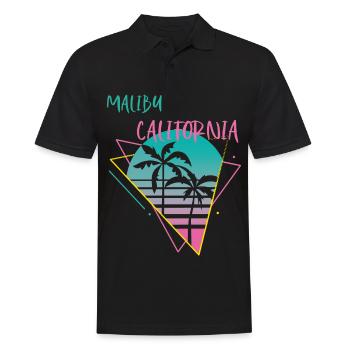 Californie Malibu Palm Ocean Surf - Polo Homme - noir - Devant - Kai (181cm)