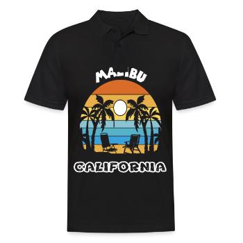 Tourisme Flamingo California Malibu Palm - Polo Homme - noir - Devant - Kai (181cm)