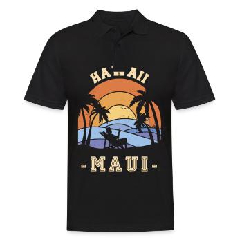 Maui Palms Hawaï Vacances Plage Océan - Polo Homme - noir - Devant - Kai (181cm)