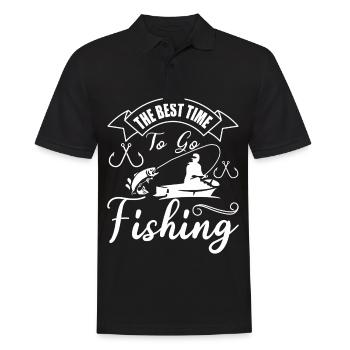 Le meilleur moment pour pêcher 1 - - Polo Homme - noir - Devant - Kai (181cm)