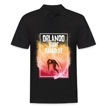 Surfen Orlando Florida Urlaub Strand Sonne - Männer Poloshirt - Schwarz - Vorne - Kai (181cm)
