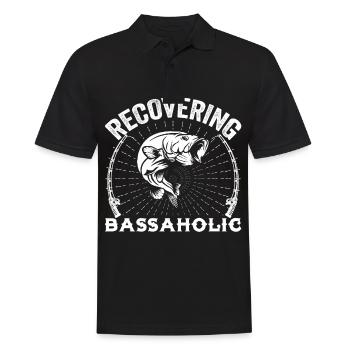 Bassaholic auf dem Weg der Besserung - - Männer Poloshirt - Schwarz - Vorne - Kai (181cm)
