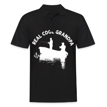 Echt cooler Opa - - Männer Poloshirt - Schwarz - Vorne - Kai (181cm)