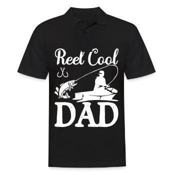Reel Cool Dad - - Männer Poloshirt - Schwarz - Vorne - Kai (181cm)