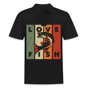 J’adore le poisson - - Polo Homme - noir - Devant - Kai (181cm)