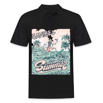 Sanibel Florida Palm Beach Ocean Surf - Polo Homme - noir - Devant - Kai (181cm)