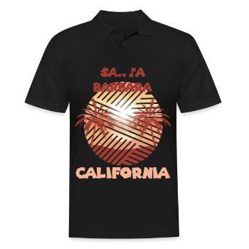 Californie Santa Barbara Palm Ocean Surf - Polo Homme - noir - Devant - Kai (181cm)