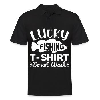 Ne lavez pas la chemise du pêcheur chanceux 5 - - Polo Homme - noir - Devant - Kai (181cm)
