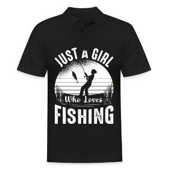 Juste une fille qui aime la pêche - - Polo Homme - noir - Devant - Kai (181cm)