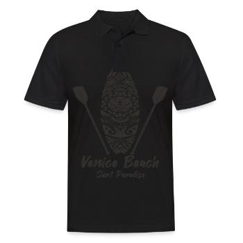 Surf Californie Venice Beach Holiday Beach Surf - Polo Homme - noir - Devant - Kai (181cm)