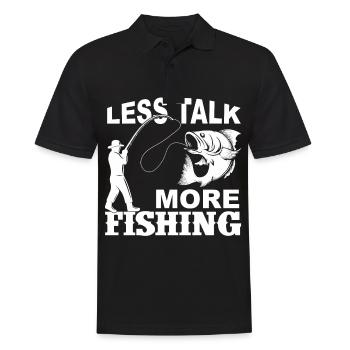 Moins de discussions, plus de pêche - - Polo Homme - noir - Devant - Kai (181cm)