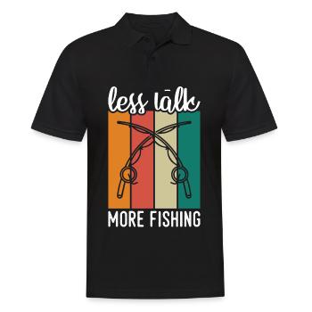 Moins de bavardages, plus de pêche 1 - - Polo Homme - noir - Devant - Kai (181cm)