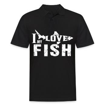 J’adore mon poisson - - Polo Homme - noir - Devant - Kai (181cm)