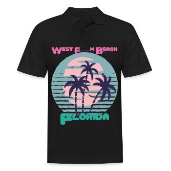 Surf West Palm Beach Holiday Florida Palm Ocean - Polo Homme - noir - Devant - Kai (181cm)