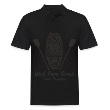 Family Vacation Florida West Palm Beach Palm Ocean - Men's Polo Shirt - black - Front - Kai (181cm)