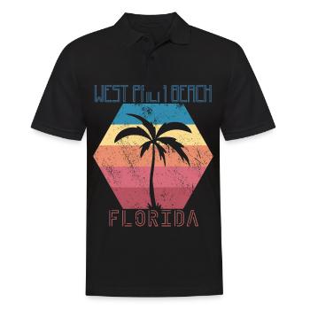 West Palm Beach Floride Holiday Ocean Beach Surf - Polo Homme - noir - Devant - Kai (181cm)
