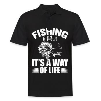 La pêche n’est pas un sport, mais un mode de vie - Polo Homme - noir - Devant - Kai (181cm)