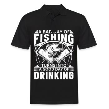 A bad day fishing leads to a good - Men's Polo Shirt - black - Front - Kai (181cm)