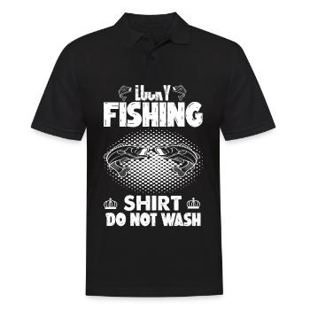 Ne lavez pas Lucky Fishing Shirt 3 - - Polo Homme - noir - Devant - Kai (181cm)