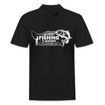 Ne lavez pas le T-shirt Lucky Fishing - - Polo Homme - noir - Devant - Kai (181cm)