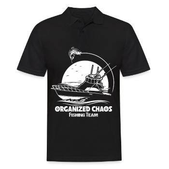 Organisiertes Chaos-Angelteam - - Männer Poloshirt - Schwarz - Vorne - Kai (181cm)