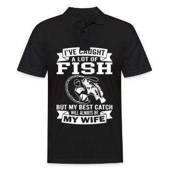 Ich habe eine Menge Fische gefangen, aber mein bes - Männer Poloshirt - Schwarz - Vorne - Kai (181cm)