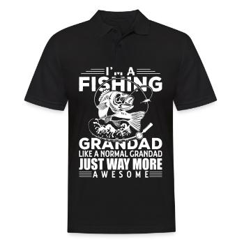 I'm a fishing grandfather like a normal grandfather - Men's Polo Shirt - black - Front - Kai (181cm)