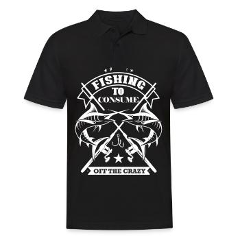 Fishing to consume the crazy - - Men's Polo Shirt - black - Front - Kai (181cm)