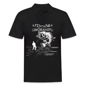 Culte de la pêche - - Polo Homme - noir - Devant - Kai (181cm)