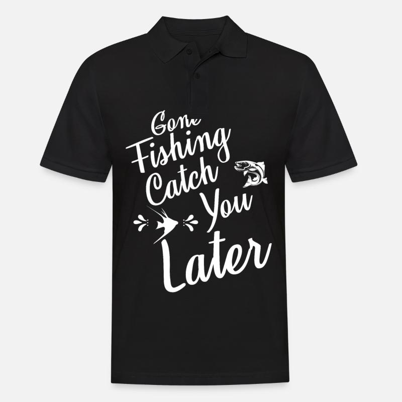 Pêche disparue plus tard - - Polo Homme - noir