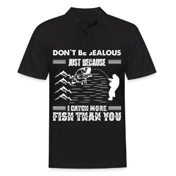Don't be jealous just because I catch more fish - Men's Polo Shirt - black - Front - Kai (181cm)