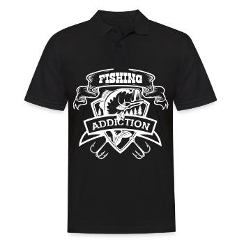 Angelsucht - - Männer Poloshirt - Schwarz - Vorne - Kai (181cm)