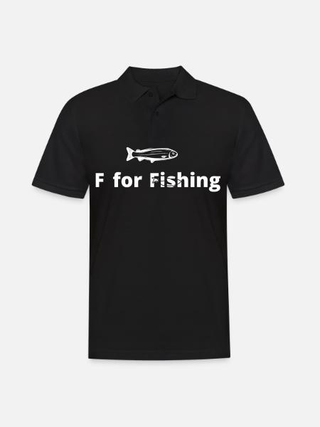F for fishing - - Men's Polo Shirt - black