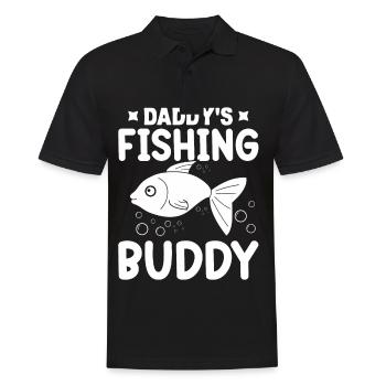 Daddy's Fishing Buddy - - Men's Polo Shirt - black - Front - Kai (181cm)