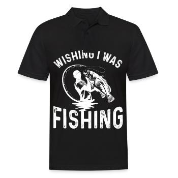 J’aimerais pêcher - Polo Homme - noir - Devant - Kai (181cm)