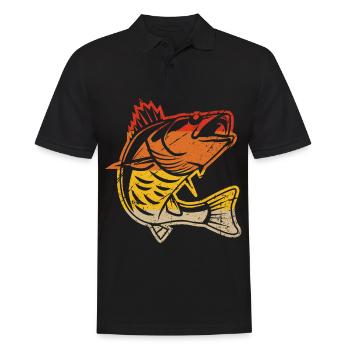 Poisson rétro - Polo Homme - noir - Devant - Kai (181cm)